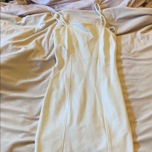 Body conscious white cami dress